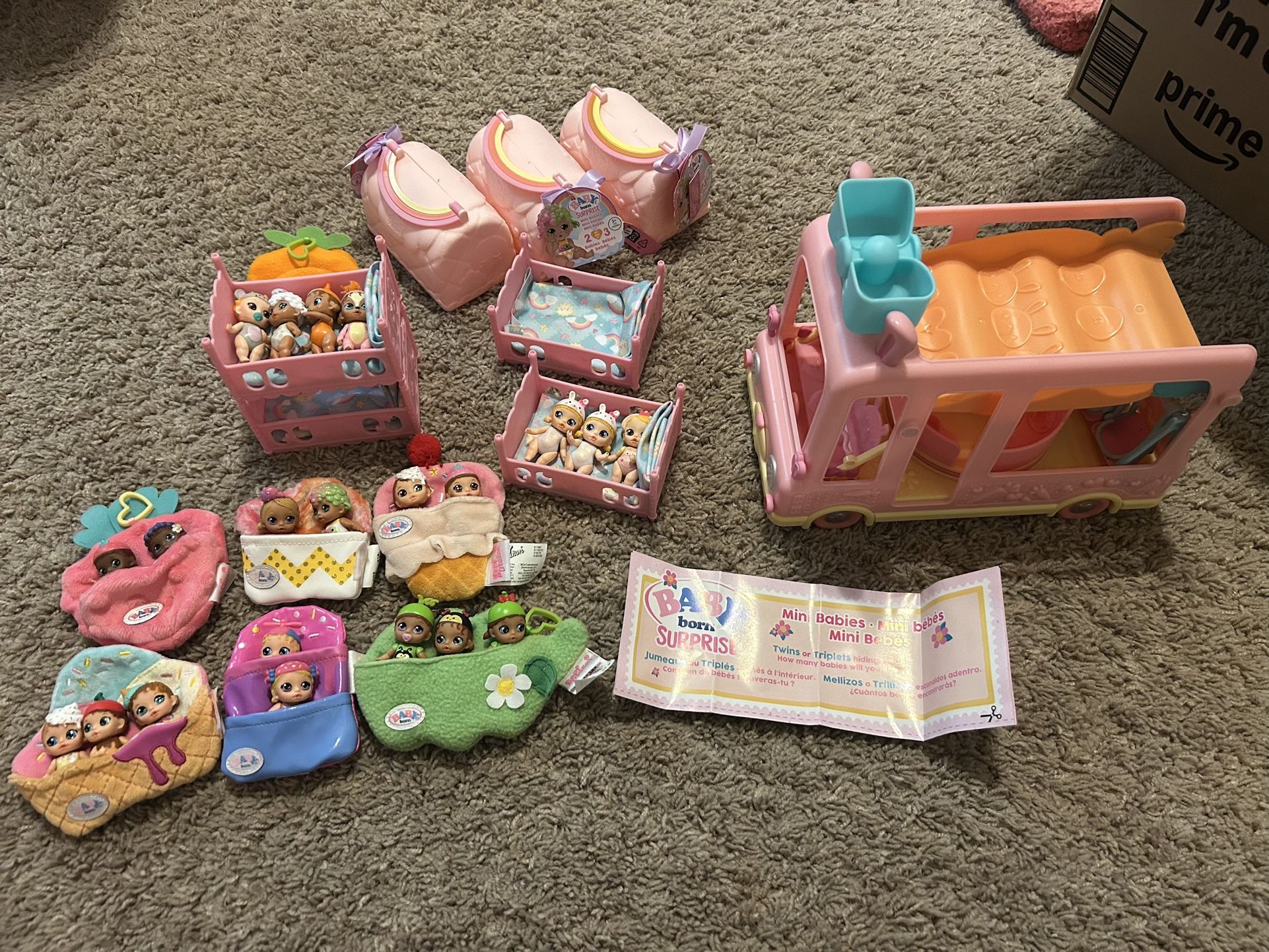 Baby Born Surprise Mini Babies And Bus Play set
