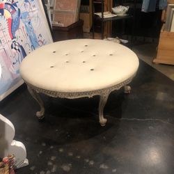 Large Round Repurposed Ottoman (#395)