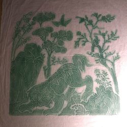 Vintage Mid Century Southeast Asian Temple rubbing, Most Likely Thailand 