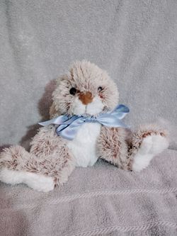 Plush Rabbit w/blue Bow