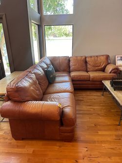 Basset Leather Sectional - $1,000
