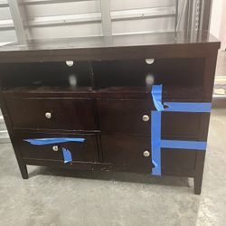 FREE dark wood TV stand / dresser.