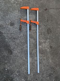 Pair of 4ft Jorgenson steel clamps