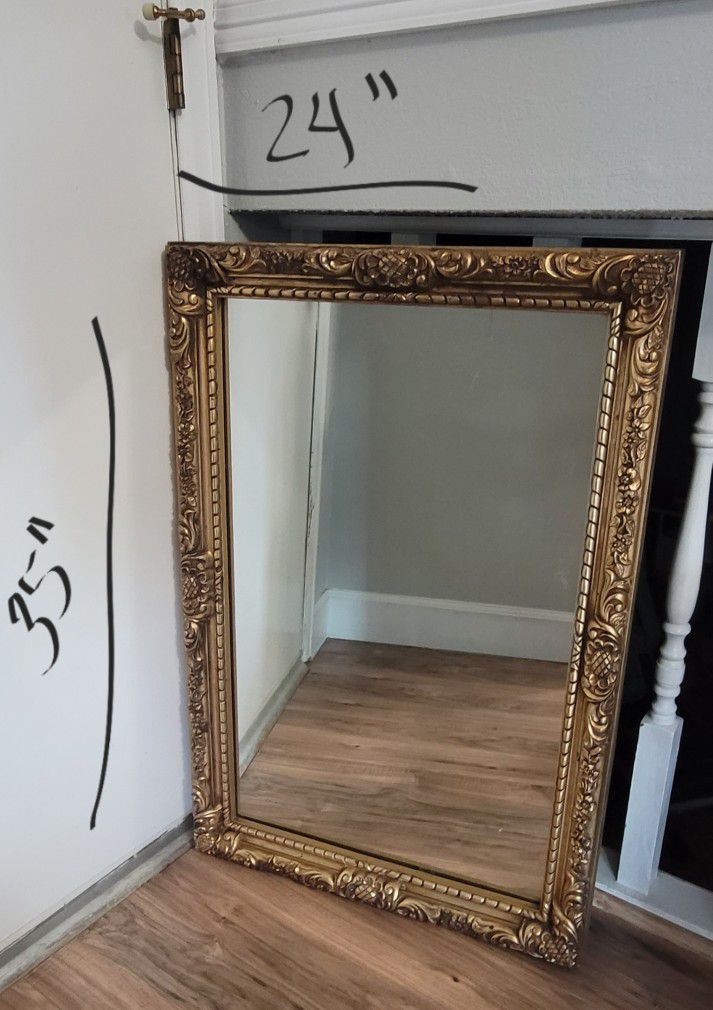 Gold Ornate Framed Mirror