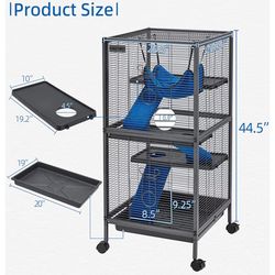 New large metal small animals cage with wheels