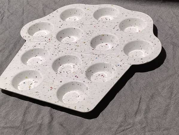 Confetti White -ish large Cupcake 12 Cubby Serving Tray Zak Designs