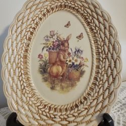 $10.00 - Gorgeous Spring/Easter Decor From Crackle Barrel Store!  Hang/Tabletop "Statement" Accent!  EASEL INCLUDED!