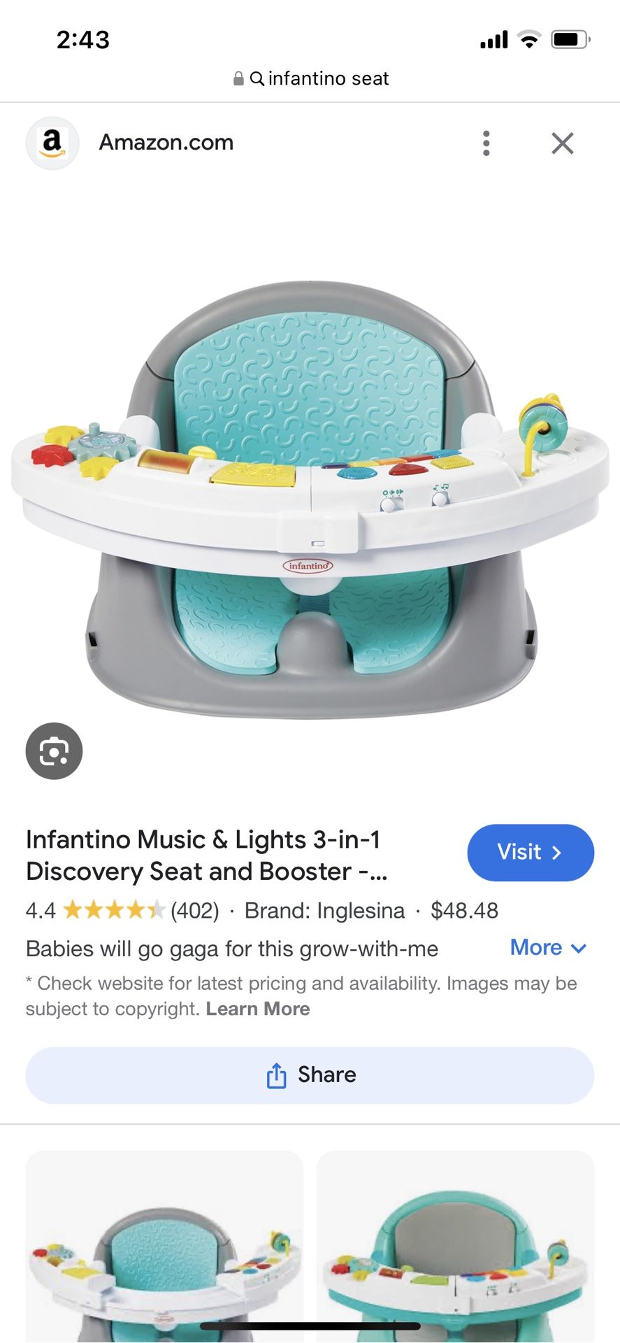 Infantile discovery Seat And booster