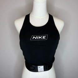 Nike Black Sleeveless Logo Crop Top