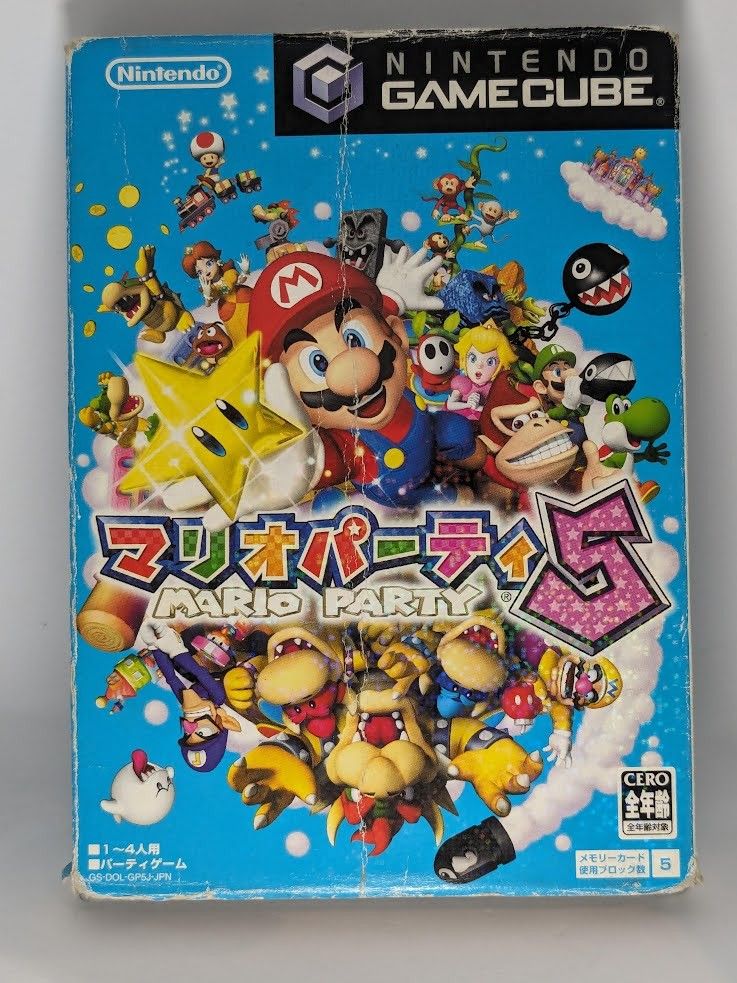 Nintendo GameCube Mario Party 5 Disc Sleeve Case Manual set Japan version - 2003
