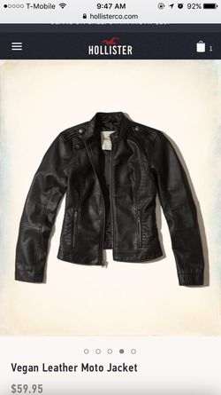 Hollister leather jacket