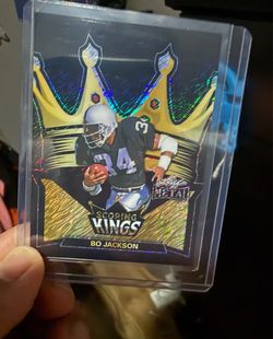 2026 Leaf Metal 1/1 Pre Preproduction Proof Bo Jackson Scoring Kings Crown Pulsar Card
