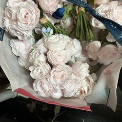 Soft Pink Rose Bouquets And 12 Mixed Shades Bouquets