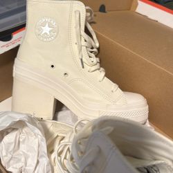 Converse  Wmns Chuck 70 De Luxe Heel Leather High 'Egret'  