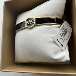 Michael kors black gold enamel bracelet