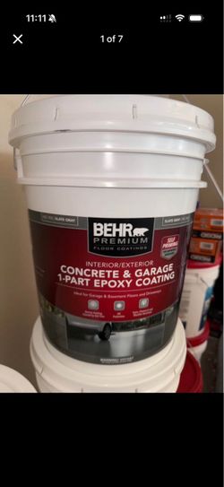 BEHR Slate Gray 1-Part Epoxy Garage Floor Paint - 5 Gallon