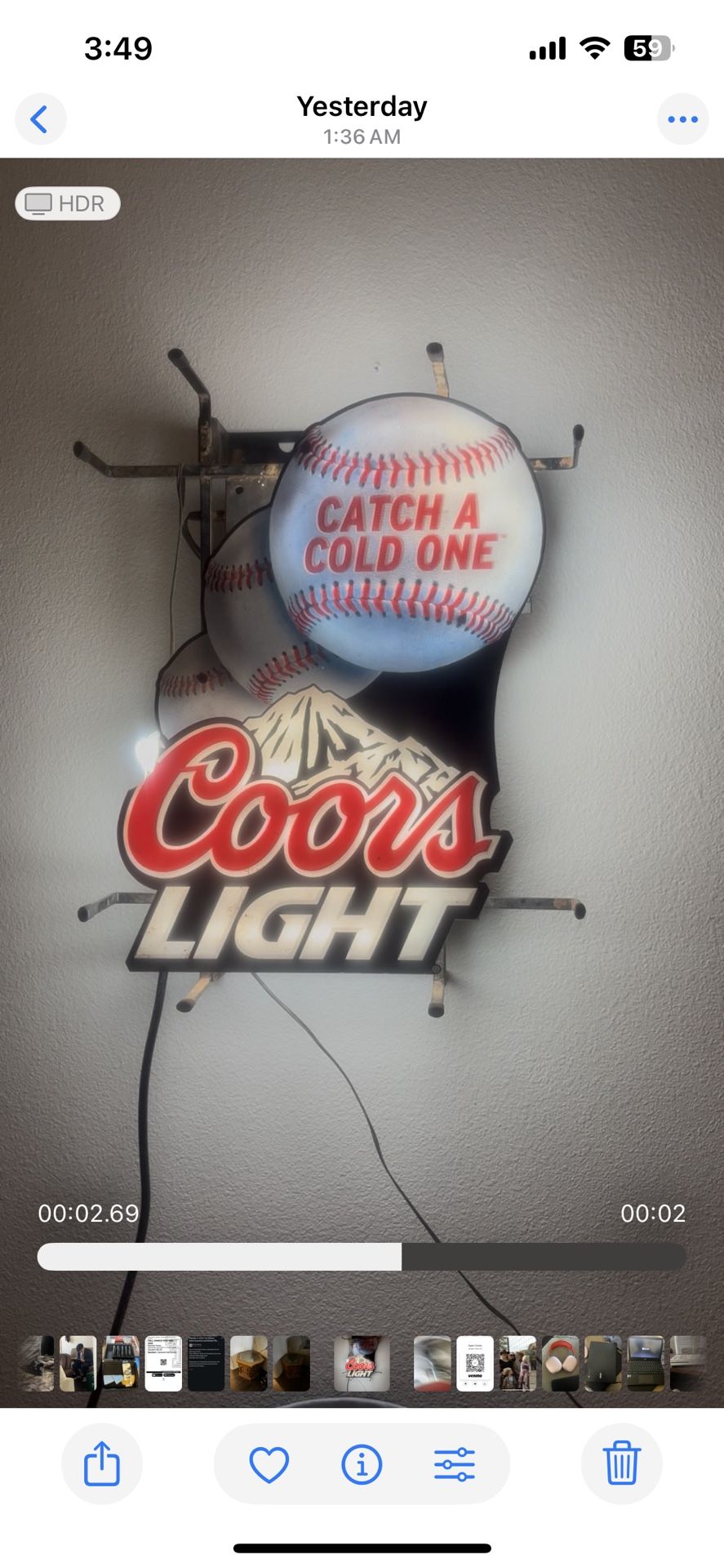 Coors Light Neon Sign