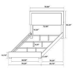 King size bed frame with mattress