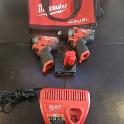 MILWAUKEE 
2504-20 1/2" Hammer Drill- Bare Tool , Milwaukee Electric Tools MLW2553-20 M12 Fuel 1/4" Hex Impact Driver (Bare),
 REDLITHIUM XC 4.0 Exten