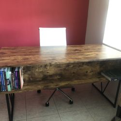 Wood Desk Vintage Modern