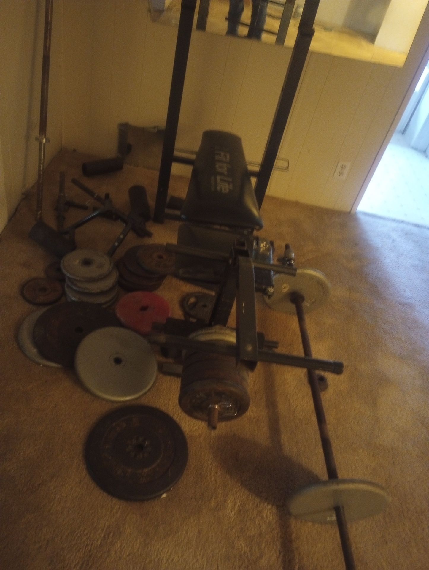 Weight Bench And Tons Of Weights
