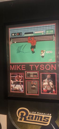 Mike Tyson Large Framed Autograph