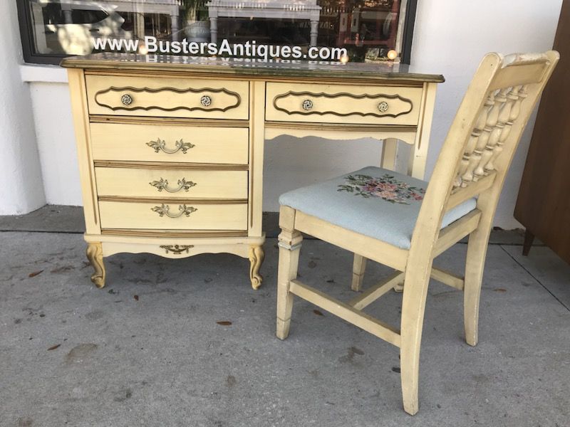 Sears Bonnet French Provincial Desk and Chair