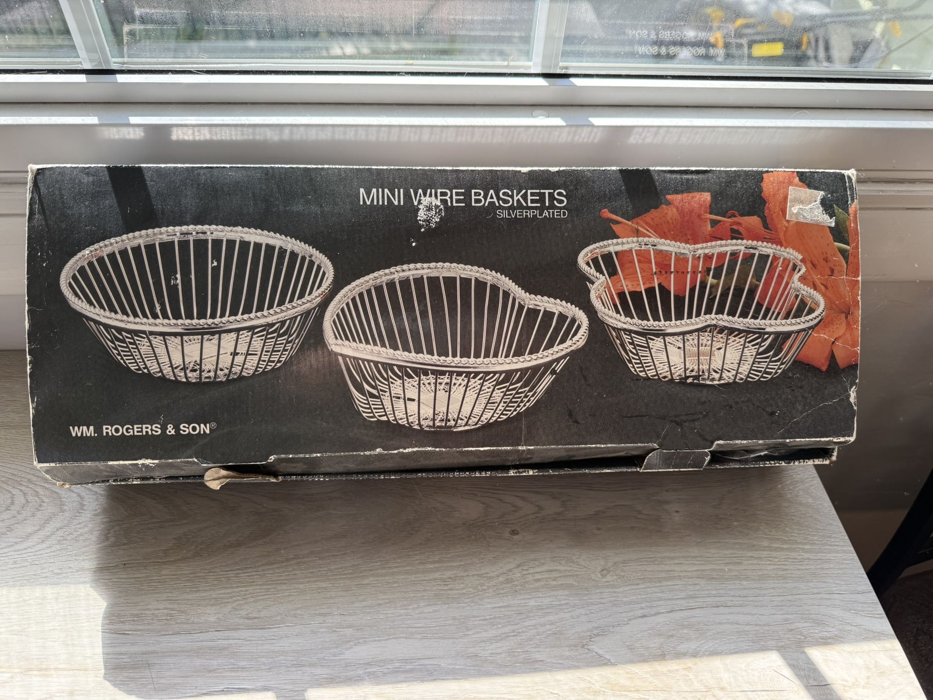 Mini Wire Baskets Silver Plated Set of 3 Mini Wire Basket