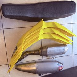 2014 RMZ450 Aftermarket Exhaust System + Seat + Front Fender – Good Condition