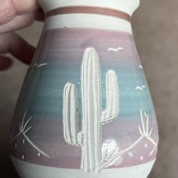 Vintage Mexican Southwestern Pastels Vase