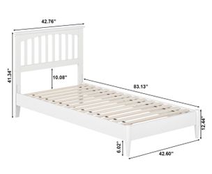 NEW Twin XL Bed Frame & New Linens