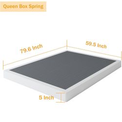 Box Springs 5 Inch Queen Box Spring Only Bed Base
