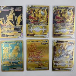 Pokemon TCG Gold Secret Rares Cards Lot Of 6 (English & Japanese)