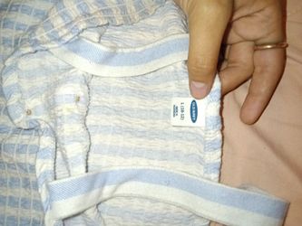 Old navy girls blue and white striped shirt