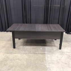 IKEA KOLVIK Black-Brown Lift-Top Coffee Table with Storage