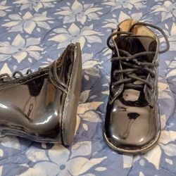 Tiny Toes Size 6 Toddler Black Patent Leather High Top  Boots