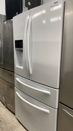 Samsung 4 Door In Glossy White Fridge