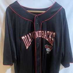 Arizona Diamondbacks MLB True Fan Series Black & Red Embroidered Jersey Size XXL Used Good Condition $40 Meet Up In Irving @dfwgoods 