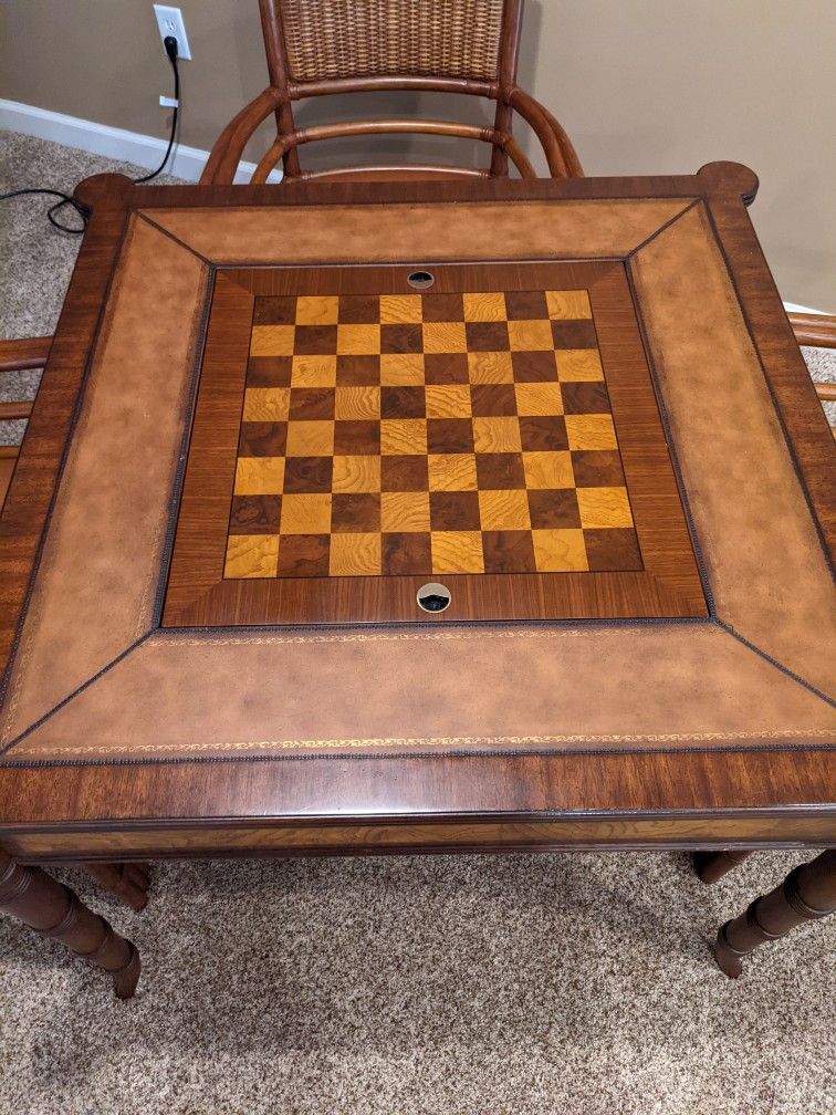 Ethan Allen Game Table With 4 Chairs