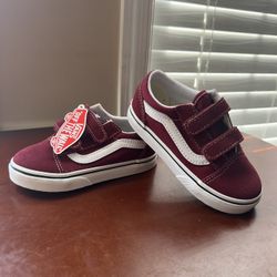 Vans Old Skool - Port Royale - Burgundy Maroon Red - Suede & Canvas - Unisex Kids