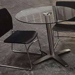 Glass table and chairs
