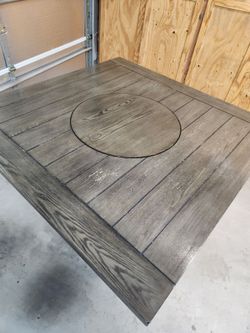 8 Seater Table w/ Lazy Susan (48 in Square)