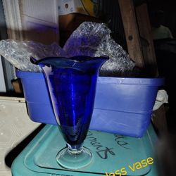 Cobalt Blue Glass Vase