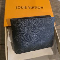 Dark Canvas Bifold Wallet with Box