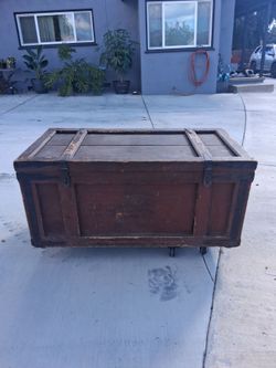 Antique storage trunk