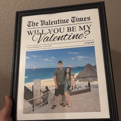 Valentine’s Newspaper Frame 📰❤️