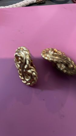 Gold Tone Twisted Rope Clip-On Earrings
