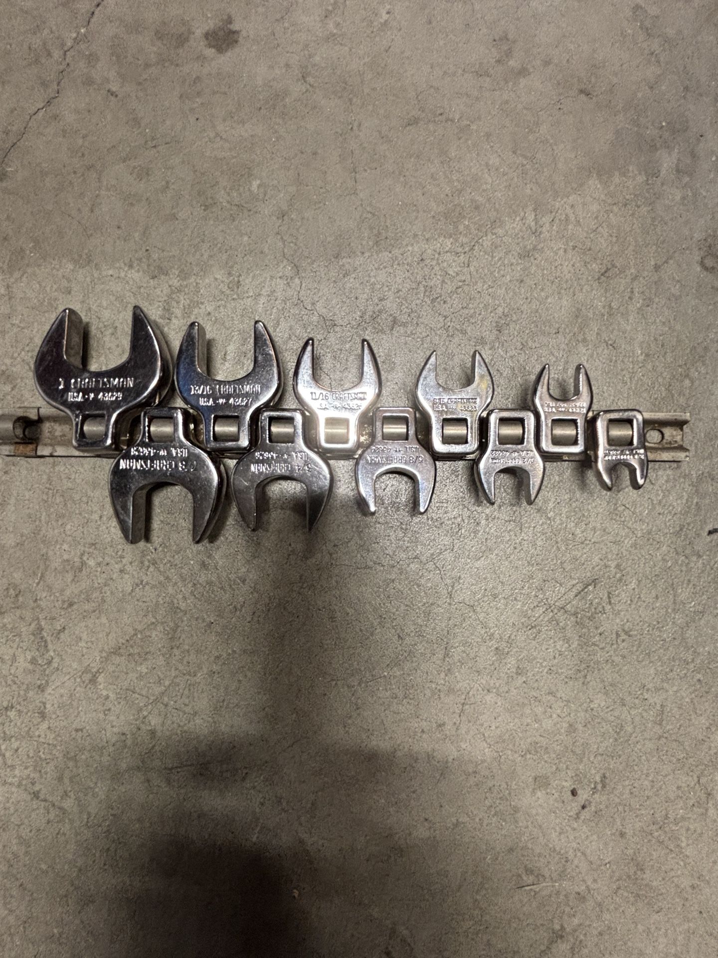 Craftsman USA 10pc SAE Crow Foot Wrench Set