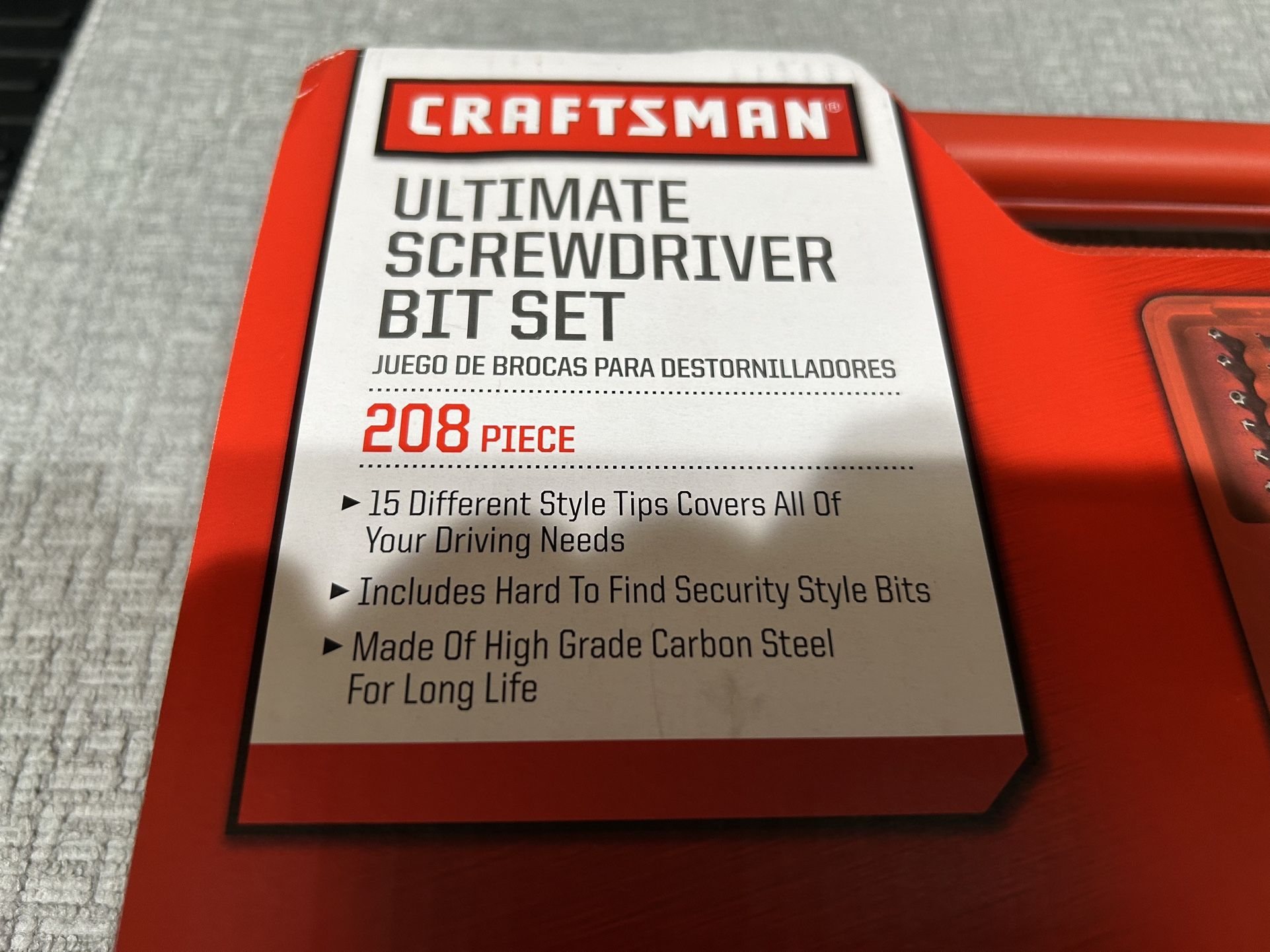 208 PC CRAFTSMAN ULTIMATE SCREWDRIVER BIT SET