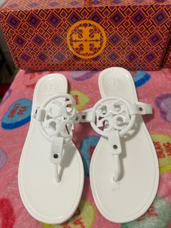 White Tory Burch sandals